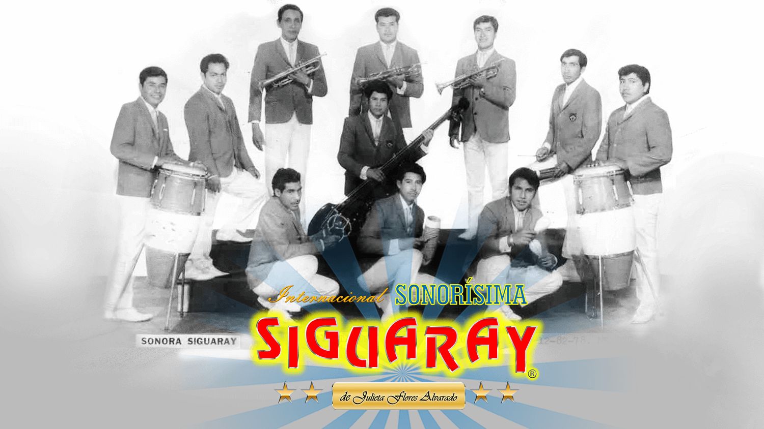 Retrato grupal en blanco y negro de Siguaray