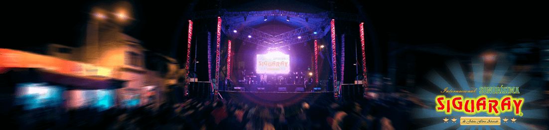 Escenario de Siguaray en una feria nocturna